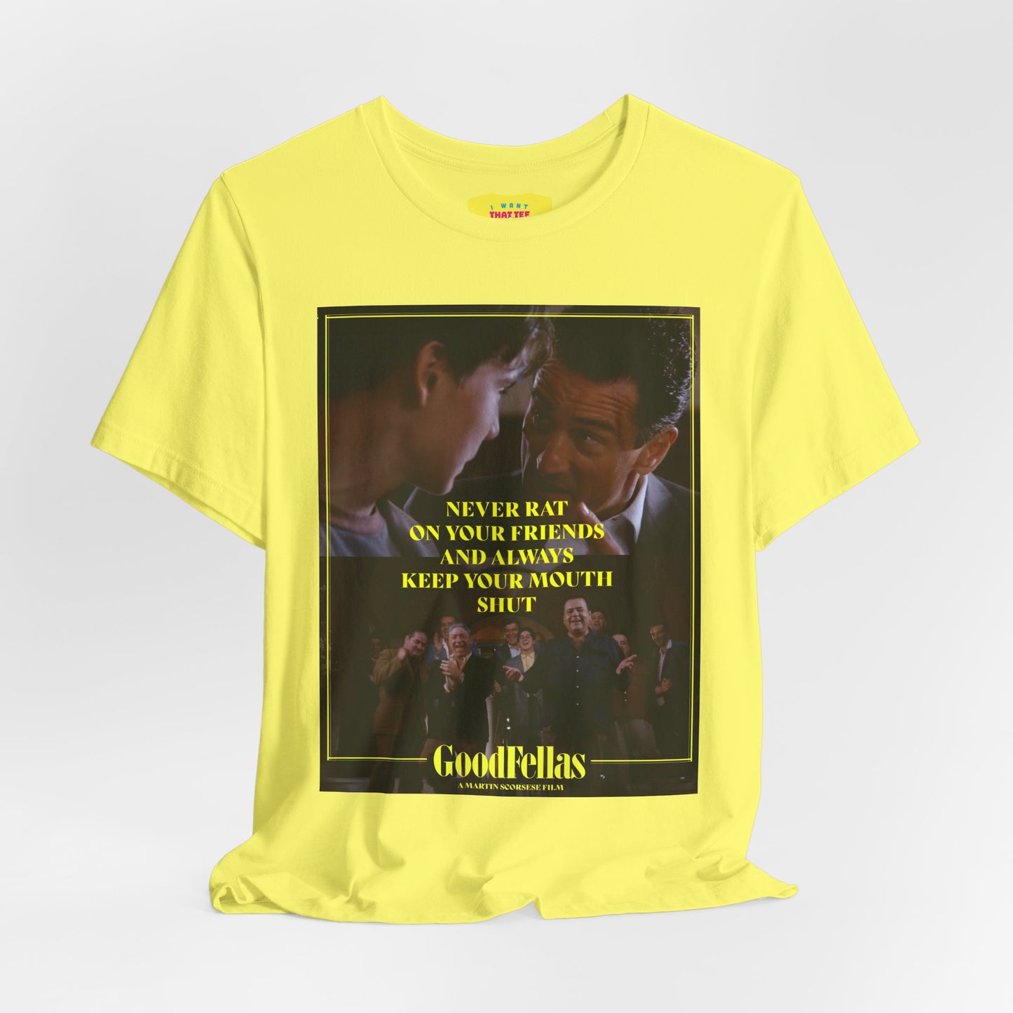 NEVER RAT ON YOUR FRIENDS - GOODFELLAS QUOTE (Unisex Jersey Short Sleeve Tee)