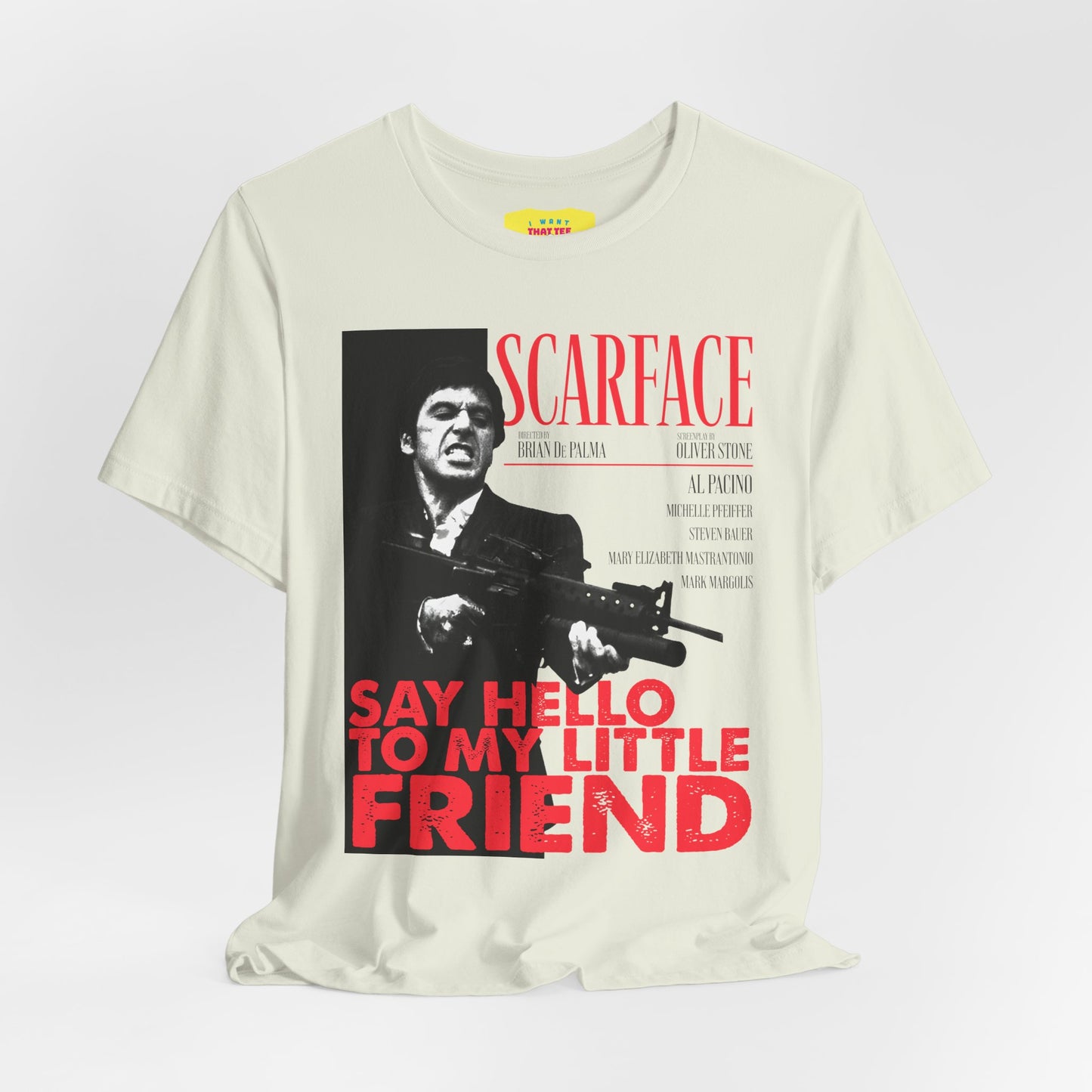 SAY HELLO TO MY LITTLE FRIEND - SCARFACE (Unisex Jersey Short Sleeve Tee)