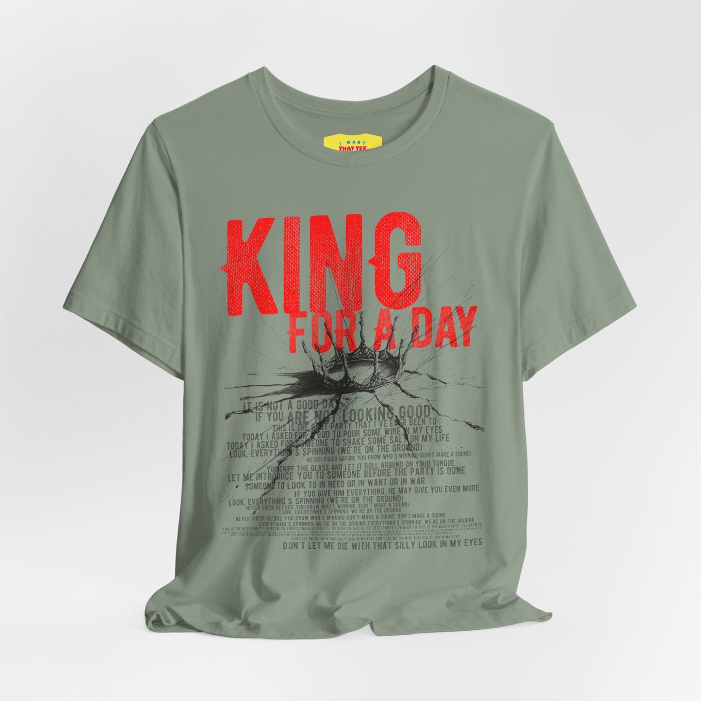 KING FOR A DAY - FAITH NO MORE (Unisex Jersey Short Sleeve Tee)