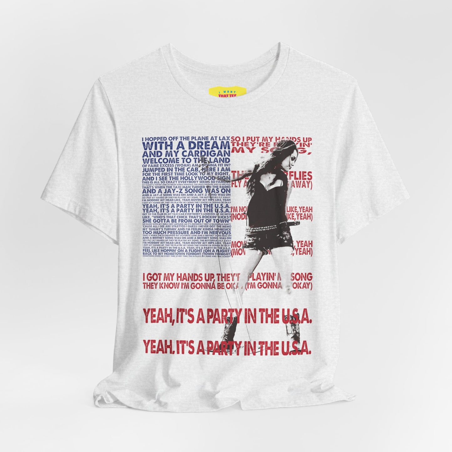 PARTY IN THE USA - MILEY CYRUS (Unisex Jersey Short Sleeve Tee)