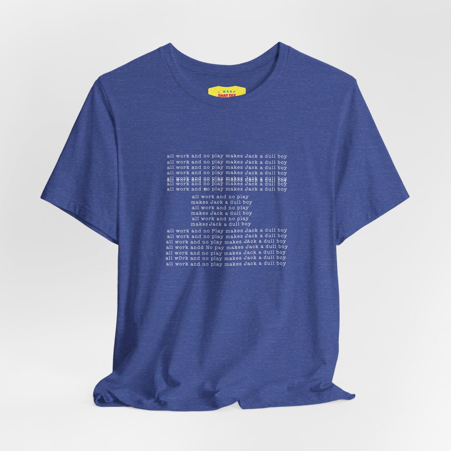 THE SHINING (white text, Unisex Softstyle T-Shirt)