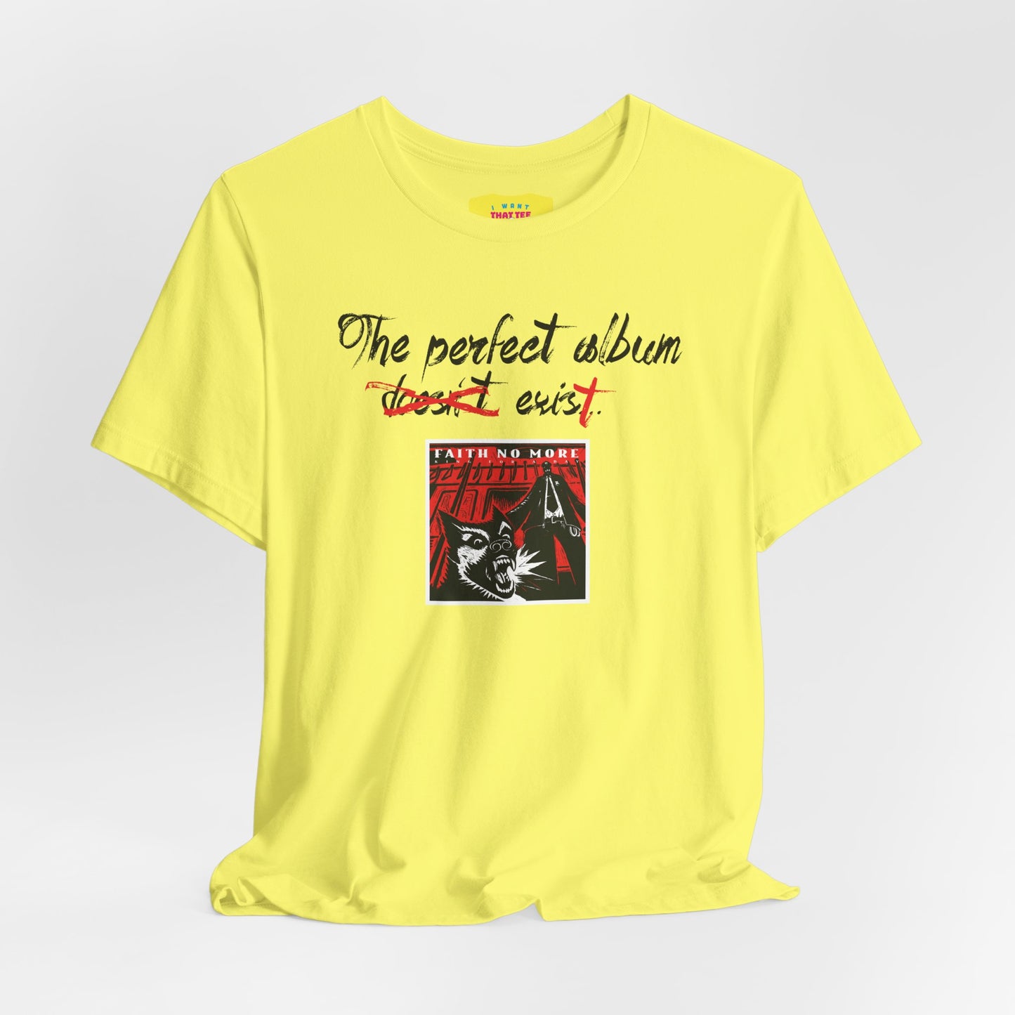 THE PERFECT ALBUM DOESN'T EXIS... - FAITH NO MORE ALBUM COVER (Unisex Jersey Short Sleeve Tee)