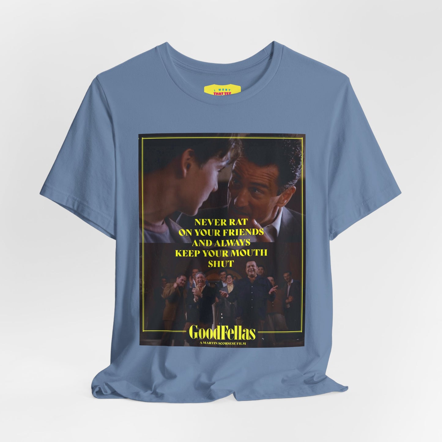 NEVER RAT ON YOUR FRIENDS - GOODFELLAS QUOTE (Unisex Jersey Short Sleeve Tee)