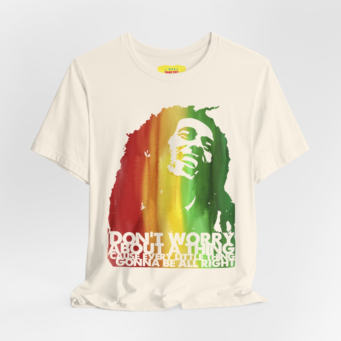 THREE LITTLE BIRDS - B0B MARLEY (Unisex Jersey Short Sleeve Tee)