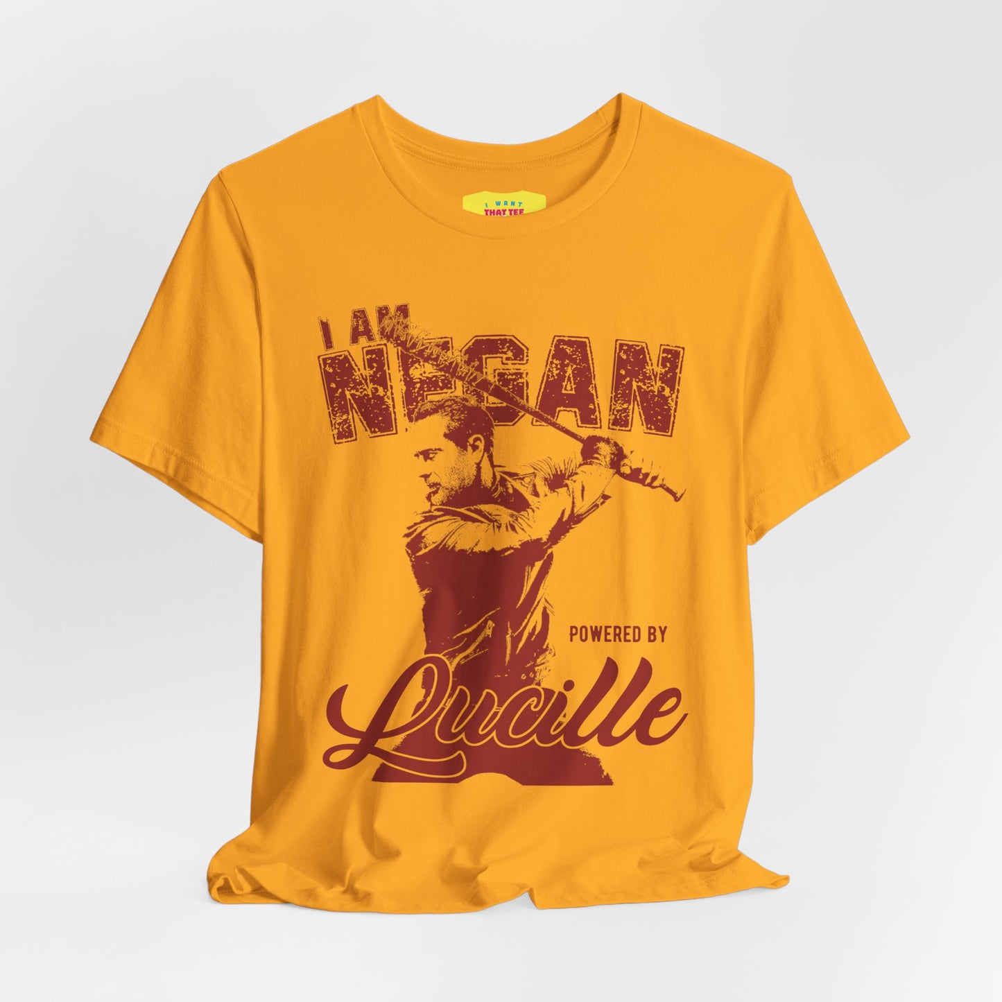 I AM NEGAN POWERED BY LUCILLE - THE WALKING DEAD (Unisex Jersey Short Sleeve Tee)