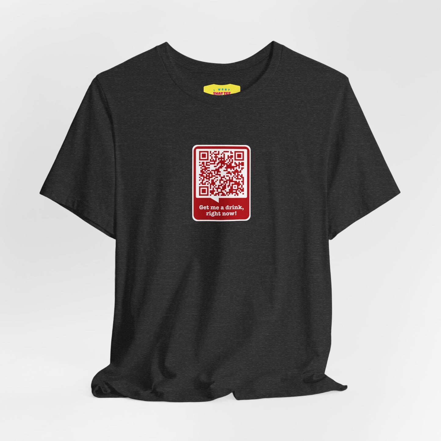 GET ME A DRINK RIGHT NOW - FORREST GUMP QR JOKE (Unisex Softstyle T-Shirt)