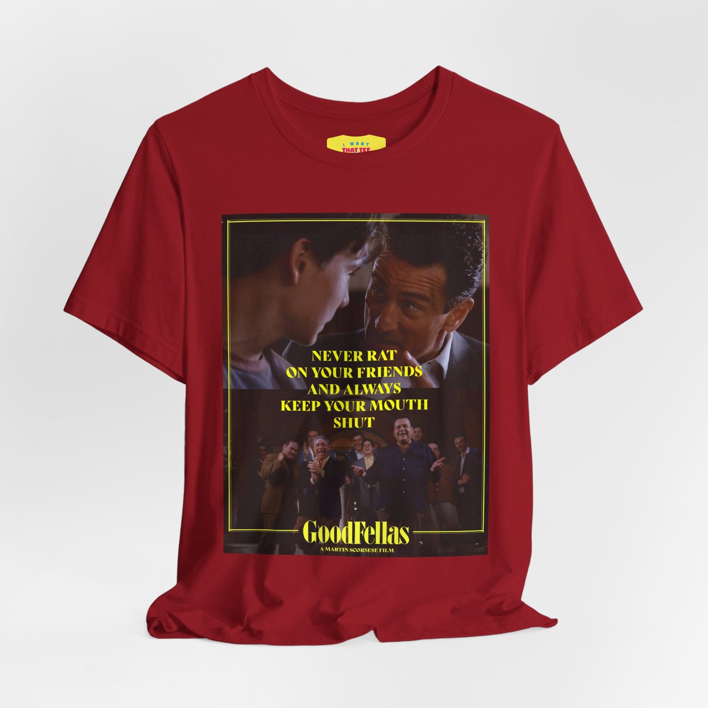 NEVER RAT ON YOUR FRIENDS - GOODFELLAS QUOTE (Unisex Jersey Short Sleeve Tee)