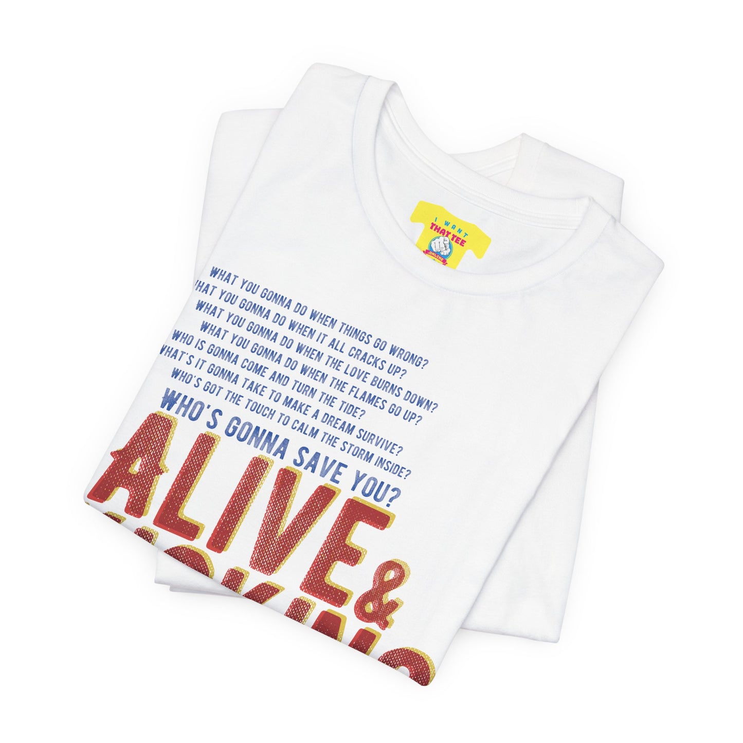 SIMPLE MINDS - ALIVE & KICKING (Unisex Jersey Short Sleeve Tee)