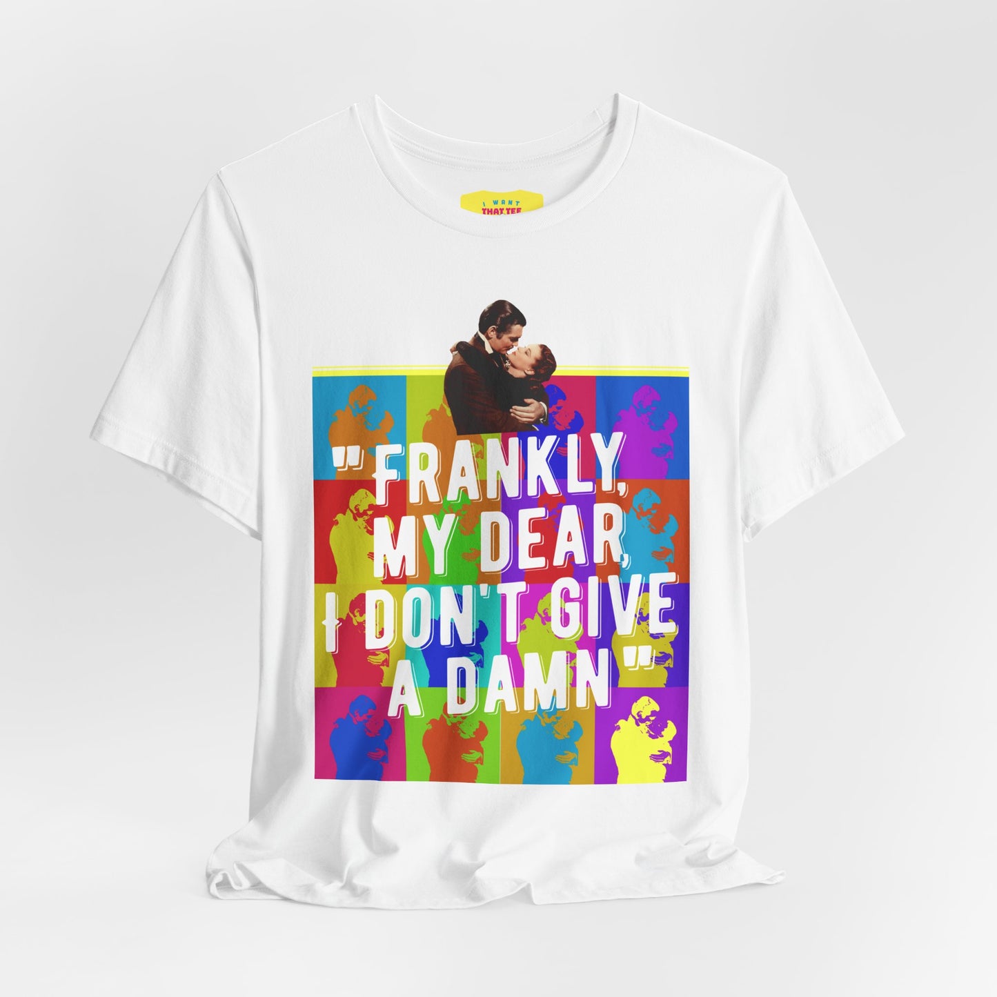 FRANKLY, MY DEAR, I DON'T GIVE A DAMN - GONE WITH THE WIND QUOTE (Unisex Jersey Short Sleeve Tee)