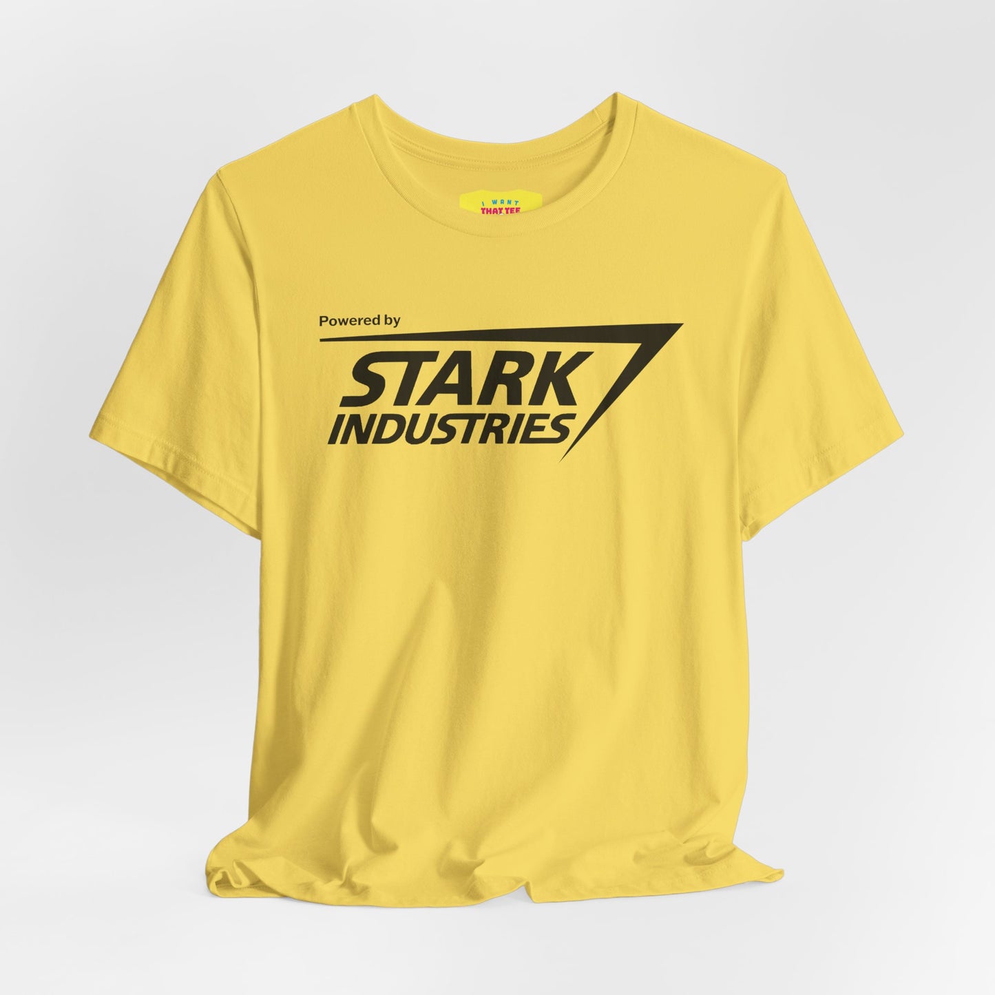 POWERED BY STARK INDUSTRIES (Unisex Jersey Short Sleeve Tee)