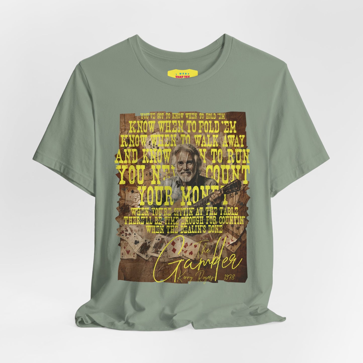 THE GAMBLER - KENNY ROGERS (Unisex Jersey Short Sleeve Tee)