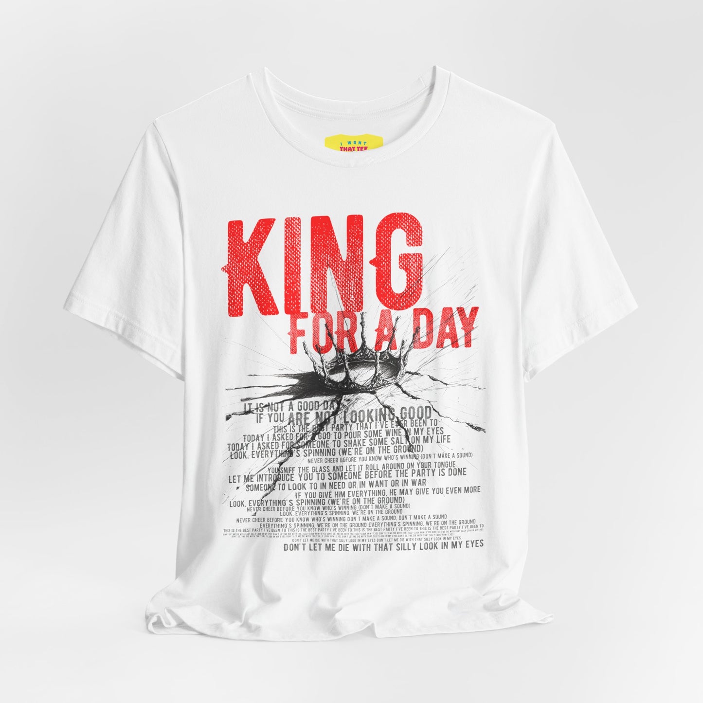 KING FOR A DAY - FAITH NO MORE (Unisex Jersey Short Sleeve Tee)