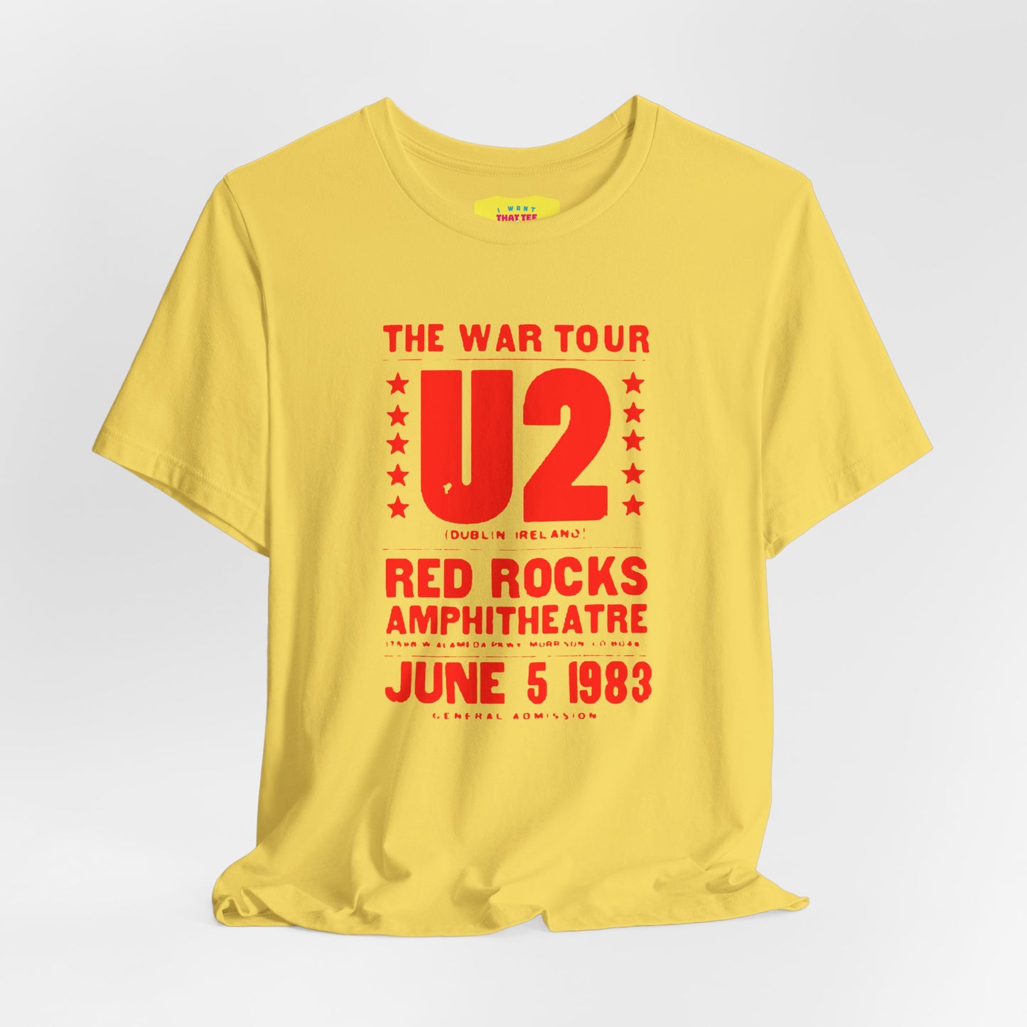 U2 THE WAR TOUR 1983 POSTER (Unisex Jersey Short Sleeve Tee)