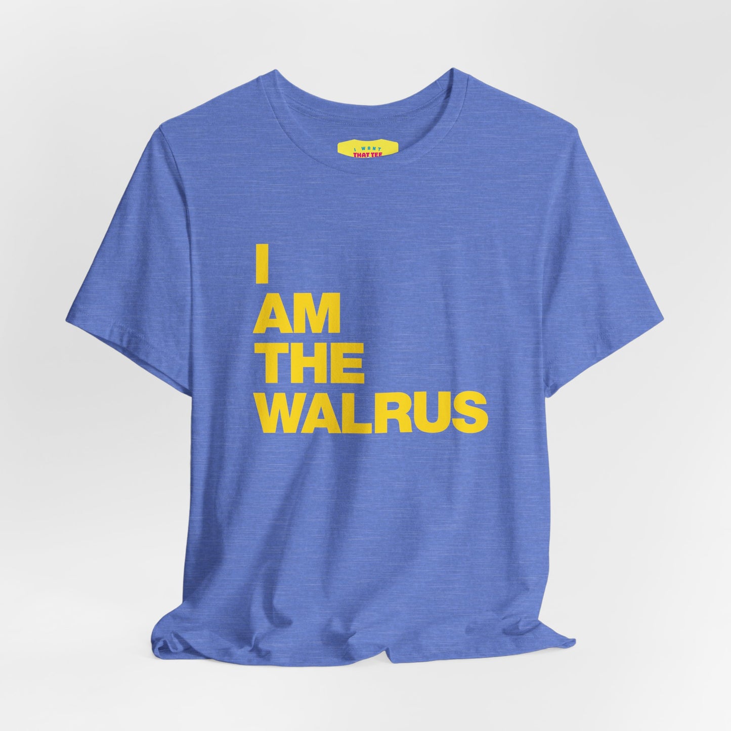 I AM THE WALRUS - THE BEATLES (Yellow text, Unisex Softstyle T-Shirt)