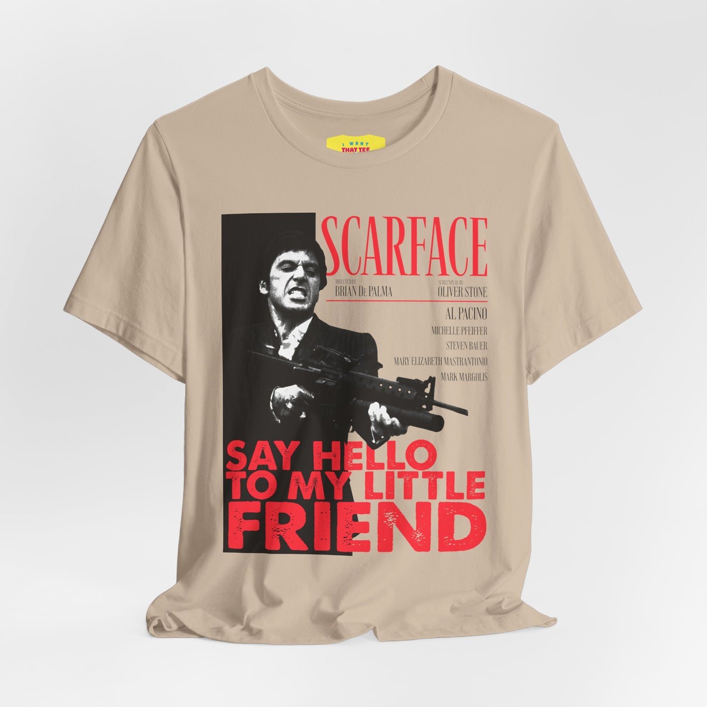 SAY HELLO TO MY LITTLE FRIEND - SCARFACE (Unisex Jersey Short Sleeve Tee)