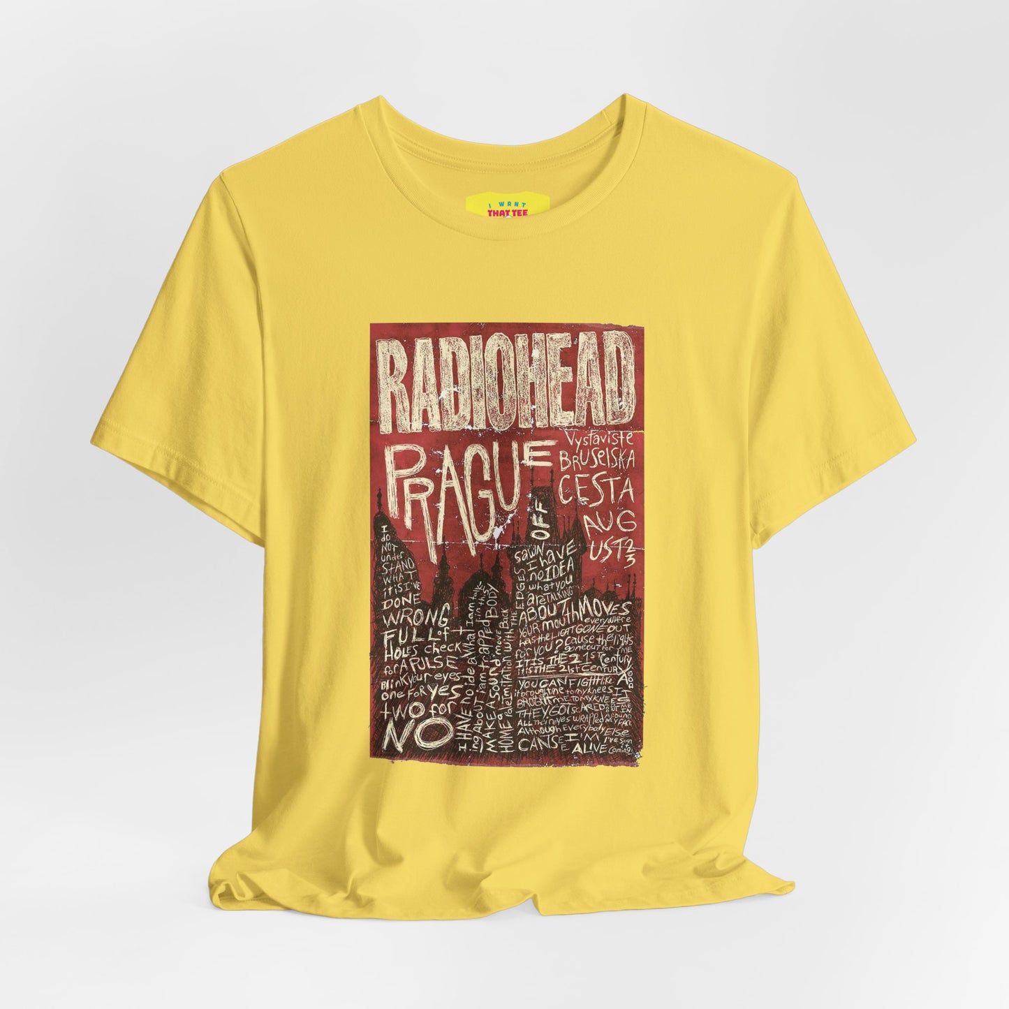 RADIOHEAD - PRAGUE CONCERT POSTER (Unisex Softstyle T-Shirt)