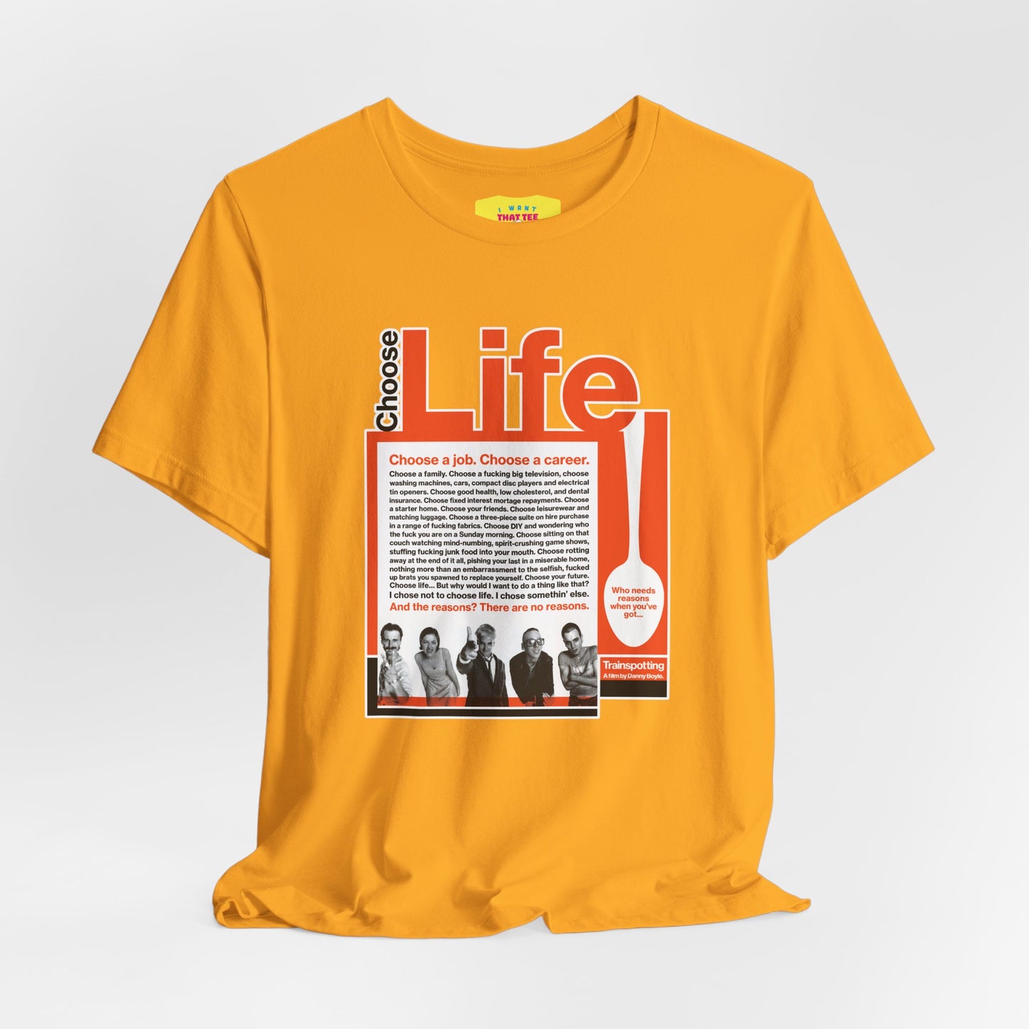 CHOOSE LIFE - TRAINSPOTTING (Unisex Softstyle T-Shirt)