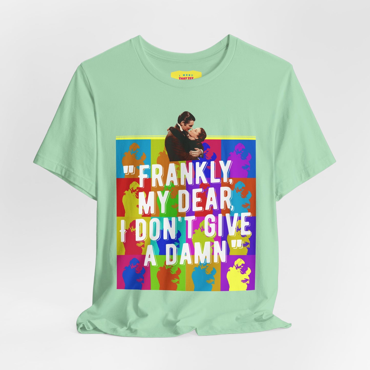 FRANKLY, MY DEAR, I DON'T GIVE A DAMN - GONE WITH THE WIND QUOTE (Unisex Jersey Short Sleeve Tee)