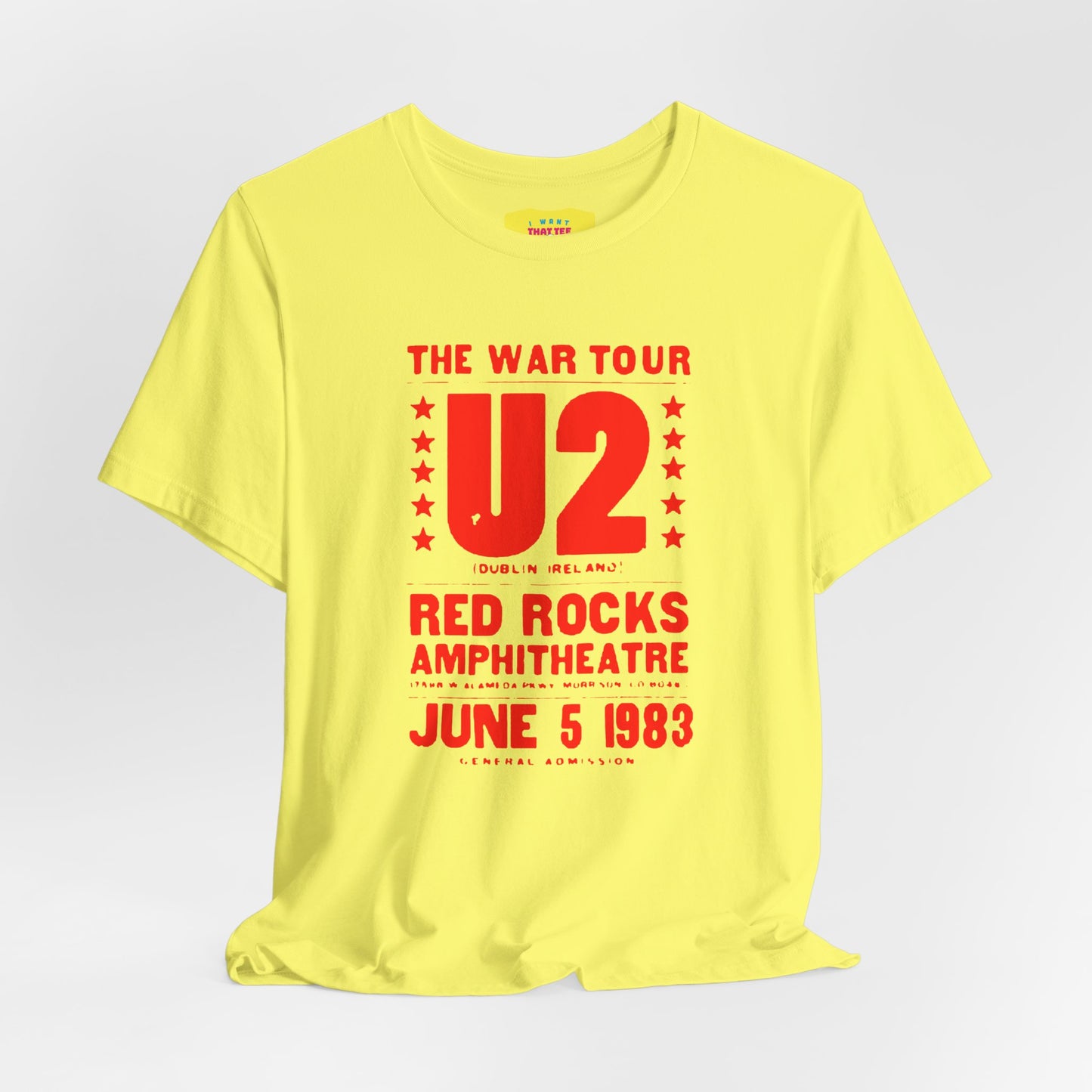 U2 THE WAR TOUR 1983 POSTER (Unisex Jersey Short Sleeve Tee)