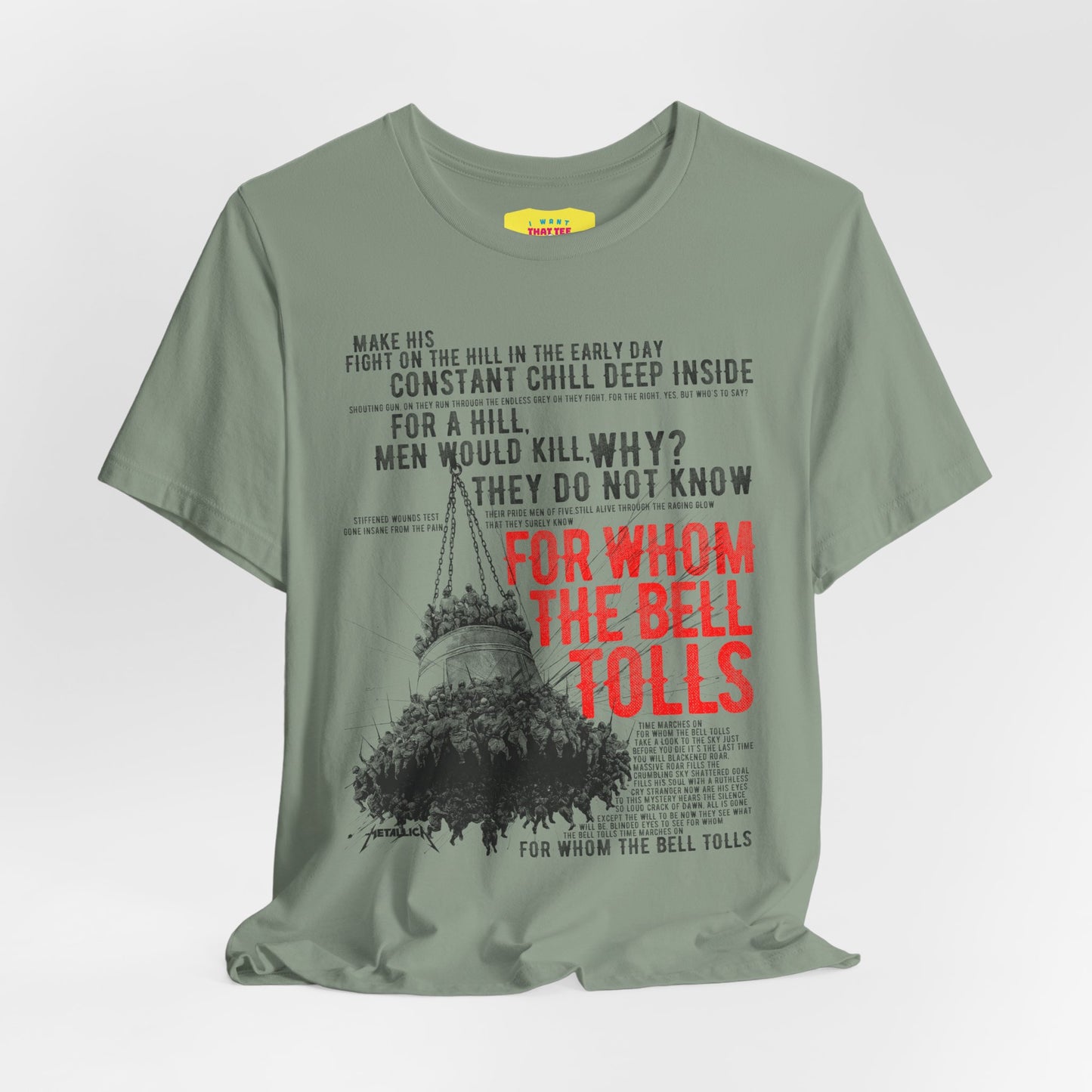 FOR WHOM THE BELL TOLLS - METALLICA (Unisex Jersey Short Sleeve Tee)