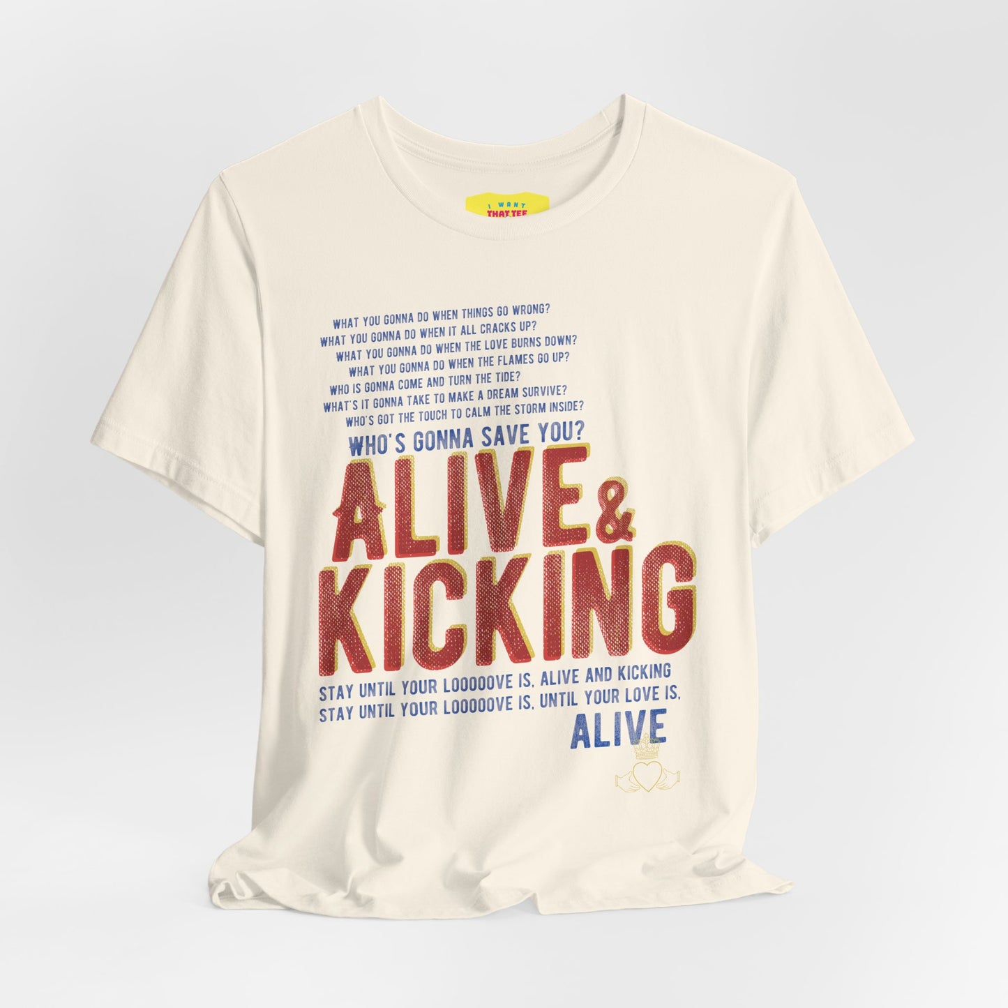 SIMPLE MINDS - ALIVE & KICKING (Unisex Jersey Short Sleeve Tee)