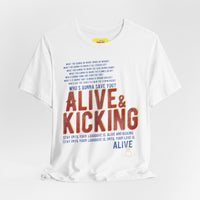 SIMPLE MINDS - ALIVE & KICKING (Unisex Jersey Short Sleeve Tee)