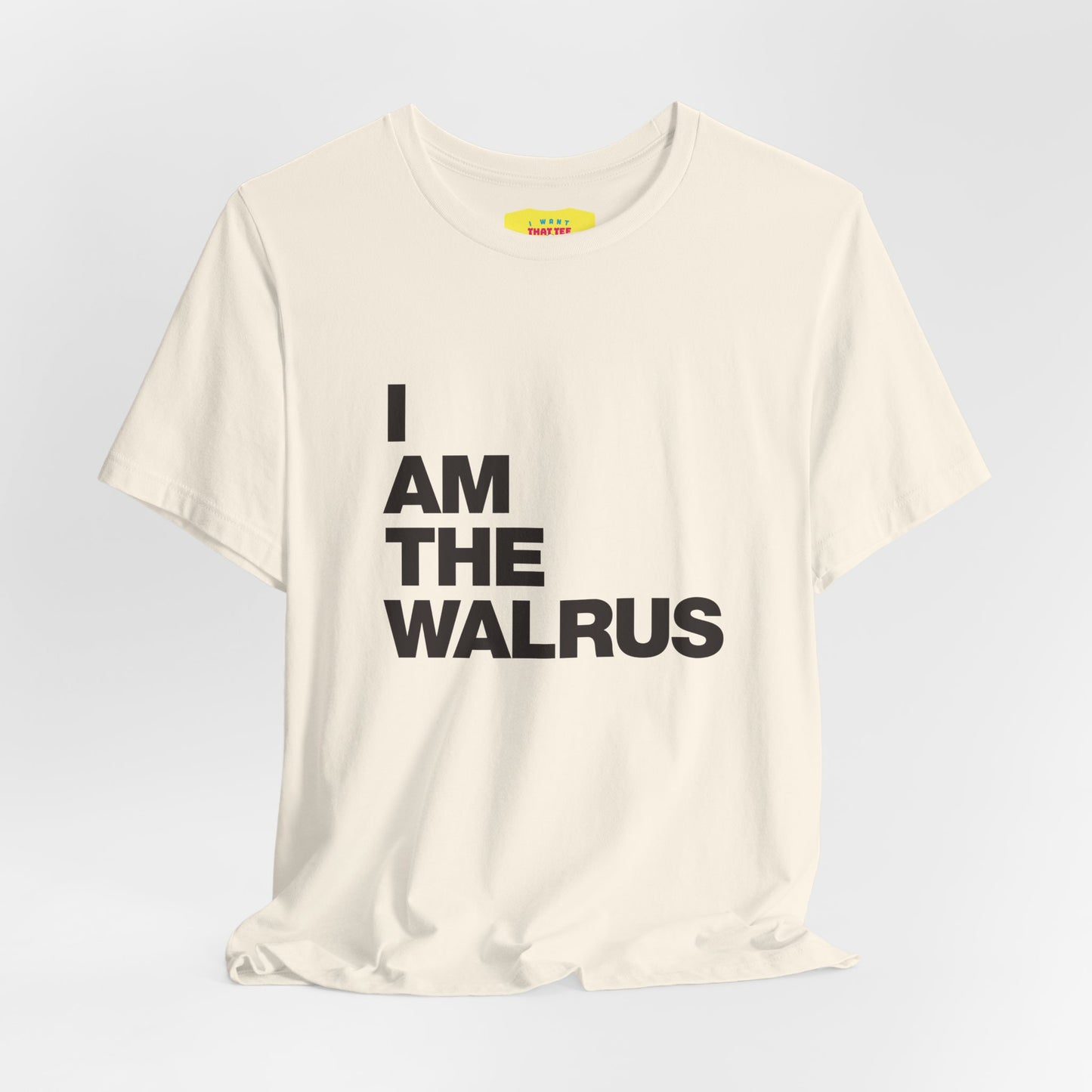 I AM THE WALRUS - THE BEATLES (Black text, Unisex Softstyle T-Shirt)