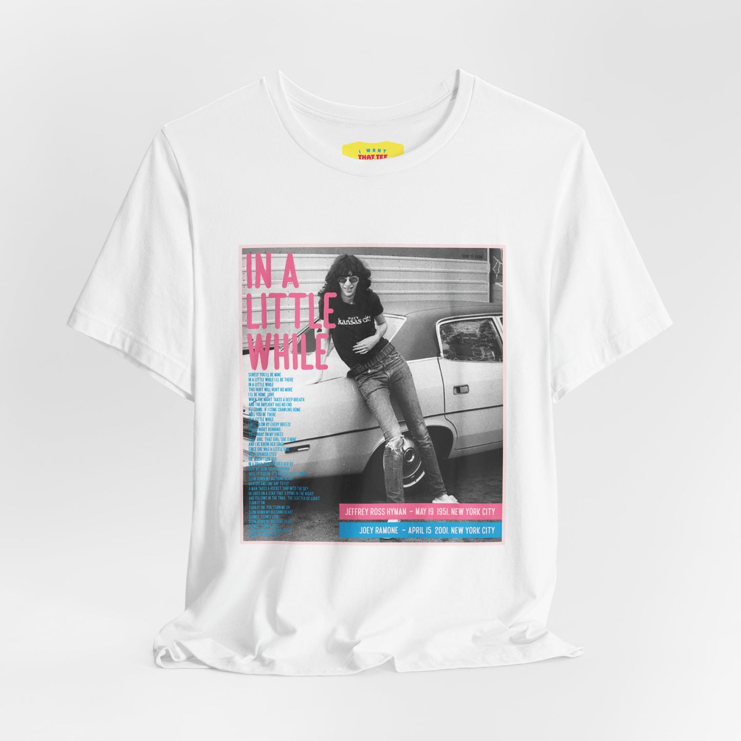 JOEY RAMONE - IN A LITTLE WHILE (Unisex Softstyle T-Shirt)