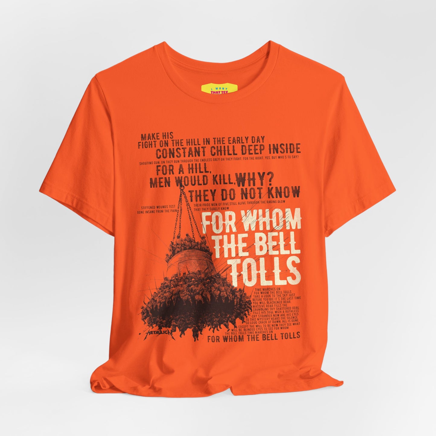 FOR WHOM THE BELL TOLLS - METALLICA (Unisex Jersey Short Sleeve Tee)