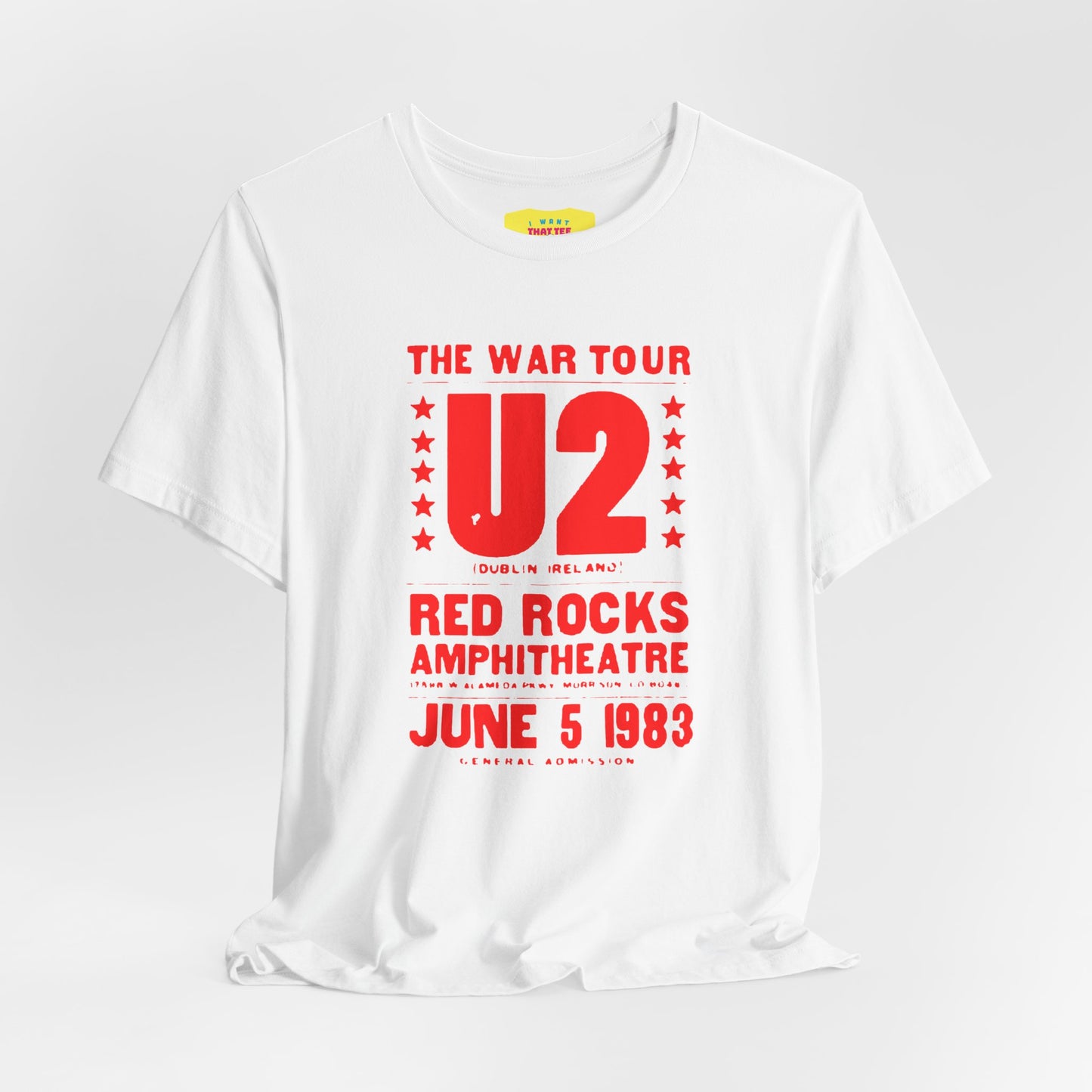 U2 THE WAR TOUR 1983 POSTER (Unisex Jersey Short Sleeve Tee)